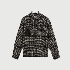 Wax London Whiting Overshirt - 'Twin Weave Black'