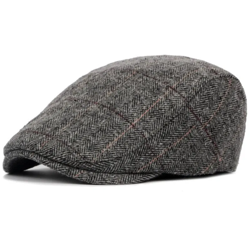 West Louis British Western Style Wool Beret Cap