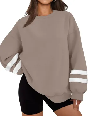 WIHOLL Womens Oversized Sweatshirts Long Sleeve Tops Fall Winter Clothes Crewneck Cozy Outfits Pullover 2024 Fashion