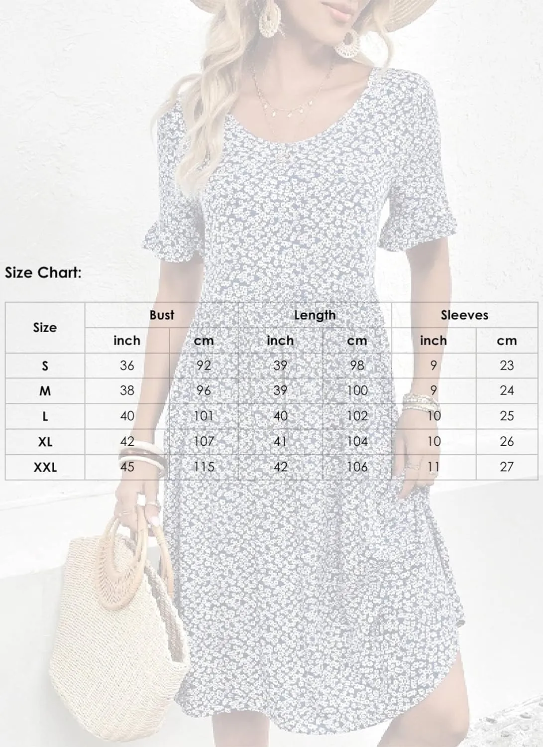 Women Casual Crewneck Ruffle Puff Short Sleeve Dresses Bohemian Floral Flowy Mini Dress 2025 Summer Beach Sundress