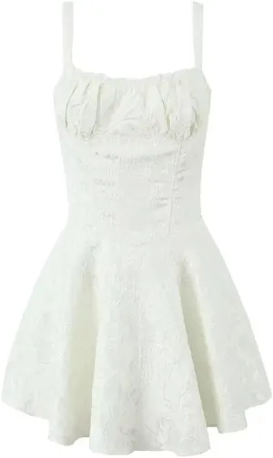 Women Lace Spaghetti Strap Trim Mini Dress Sleeveless Low Waist Floral Dresses Summer Party Robe
