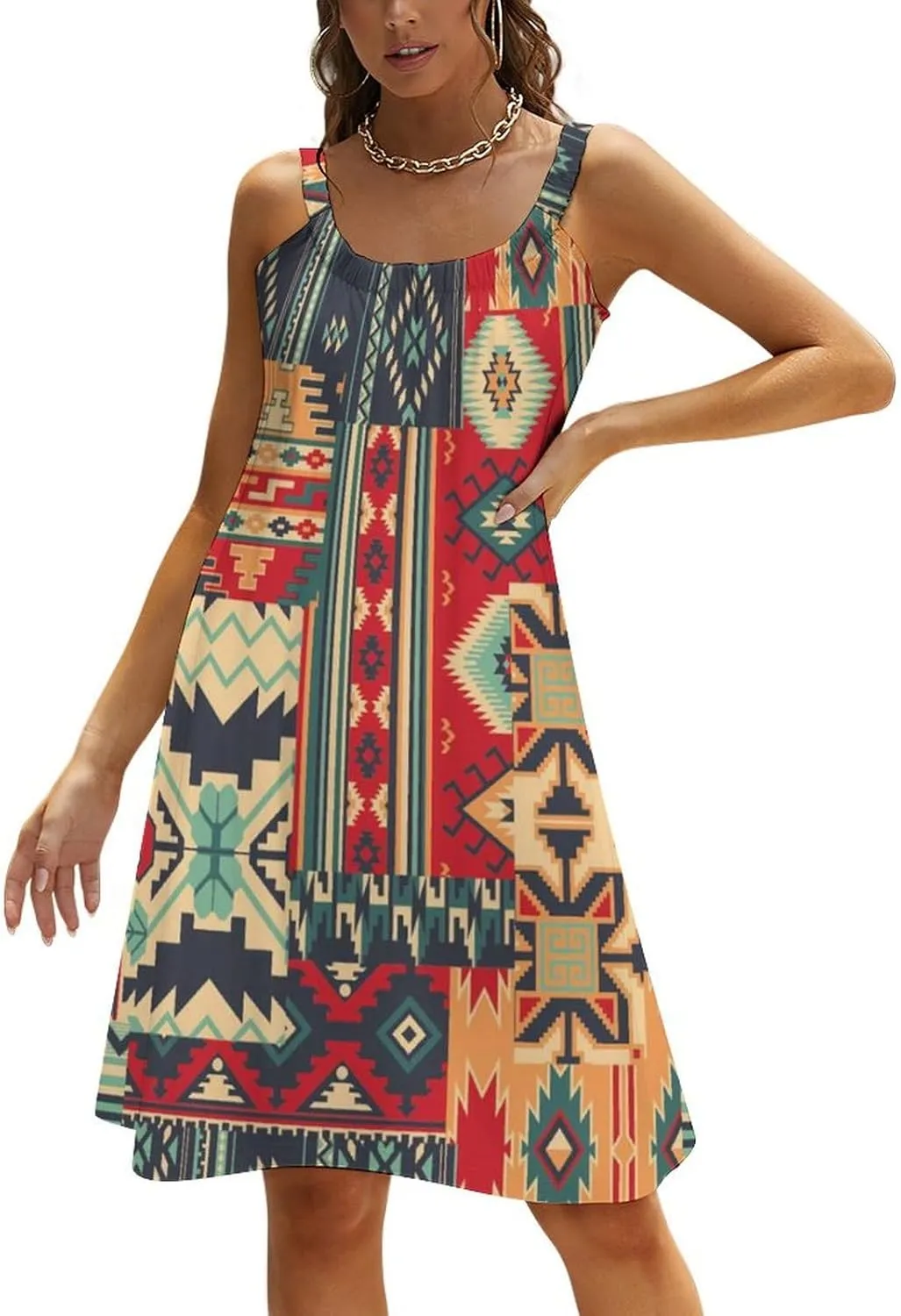 Women Summer Casual Swing T-Shirt Dresses Beach Cover Up Loose Dress Sling Dress