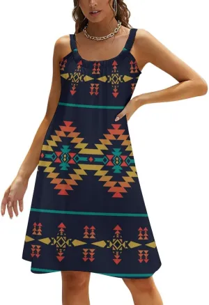 Women Summer Casual Swing T-Shirt Dresses Beach Cover Up Loose Dress Sling Dress