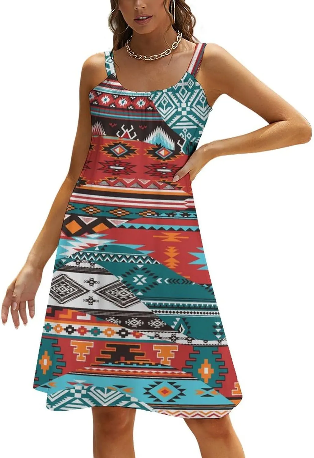 Women Summer Casual Swing T-Shirt Dresses Beach Cover Up Loose Dress Sling Dress