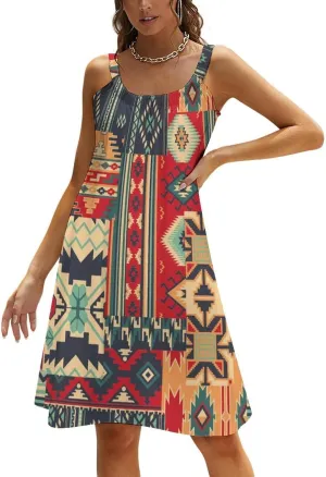 Women Summer Casual Swing T-Shirt Dresses Beach Cover Up Loose Dress Sling Dress