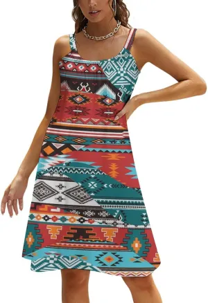 Women Summer Casual Swing T-Shirt Dresses Beach Cover Up Loose Dress Sling Dress