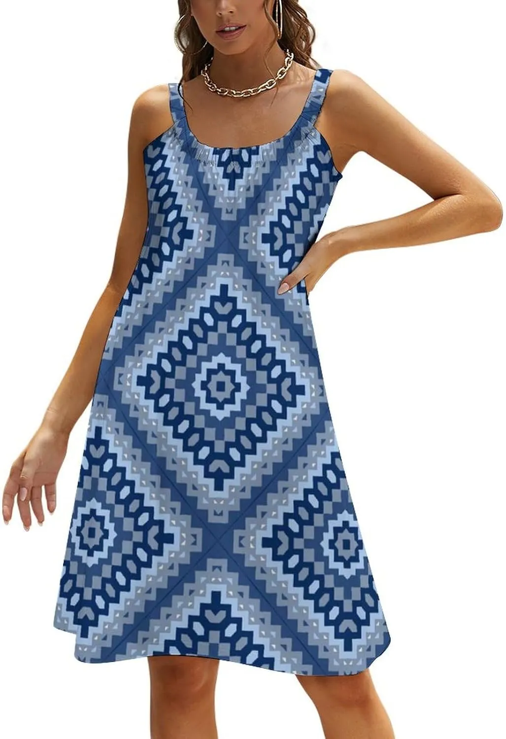 Women Summer Casual Swing T-Shirt Dresses Beach Cover Up Loose Dress Sling Dress