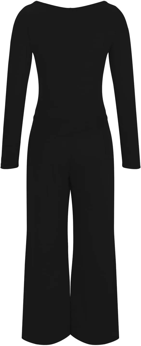 Women's 2 Piece Lounge Sets Asymmetrical Long Sleeve Two Piece Outfits Casual Wide Leg Jogger Set Cozy Loungewear