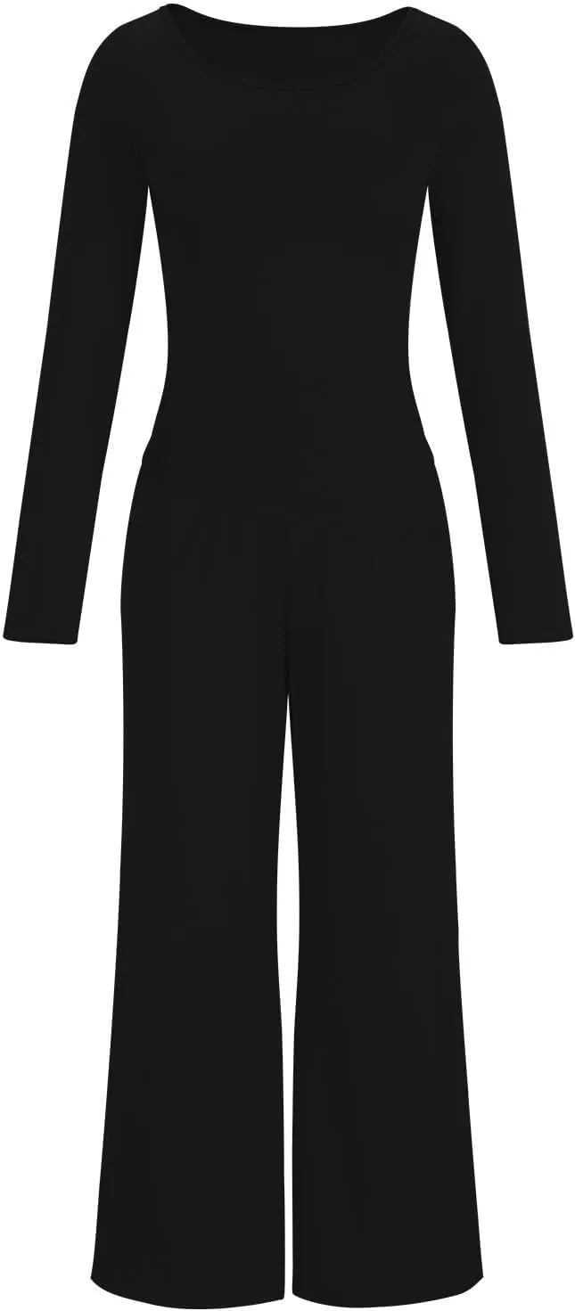 Women's 2 Piece Lounge Sets Asymmetrical Long Sleeve Two Piece Outfits Casual Wide Leg Jogger Set Cozy Loungewear