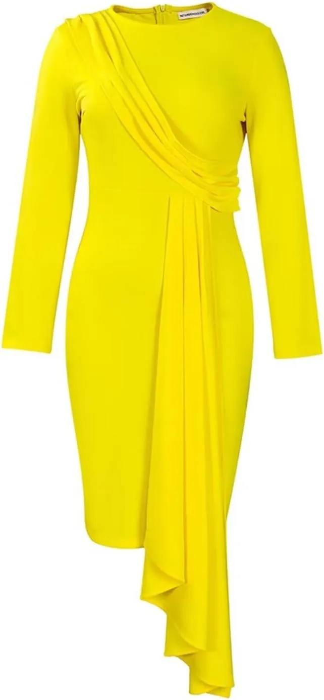 Women's Bodycon Pencil Dress for Cocktail Party Long Sleeve Elegant Midi Dresses Fitted Vintage Church Dresses