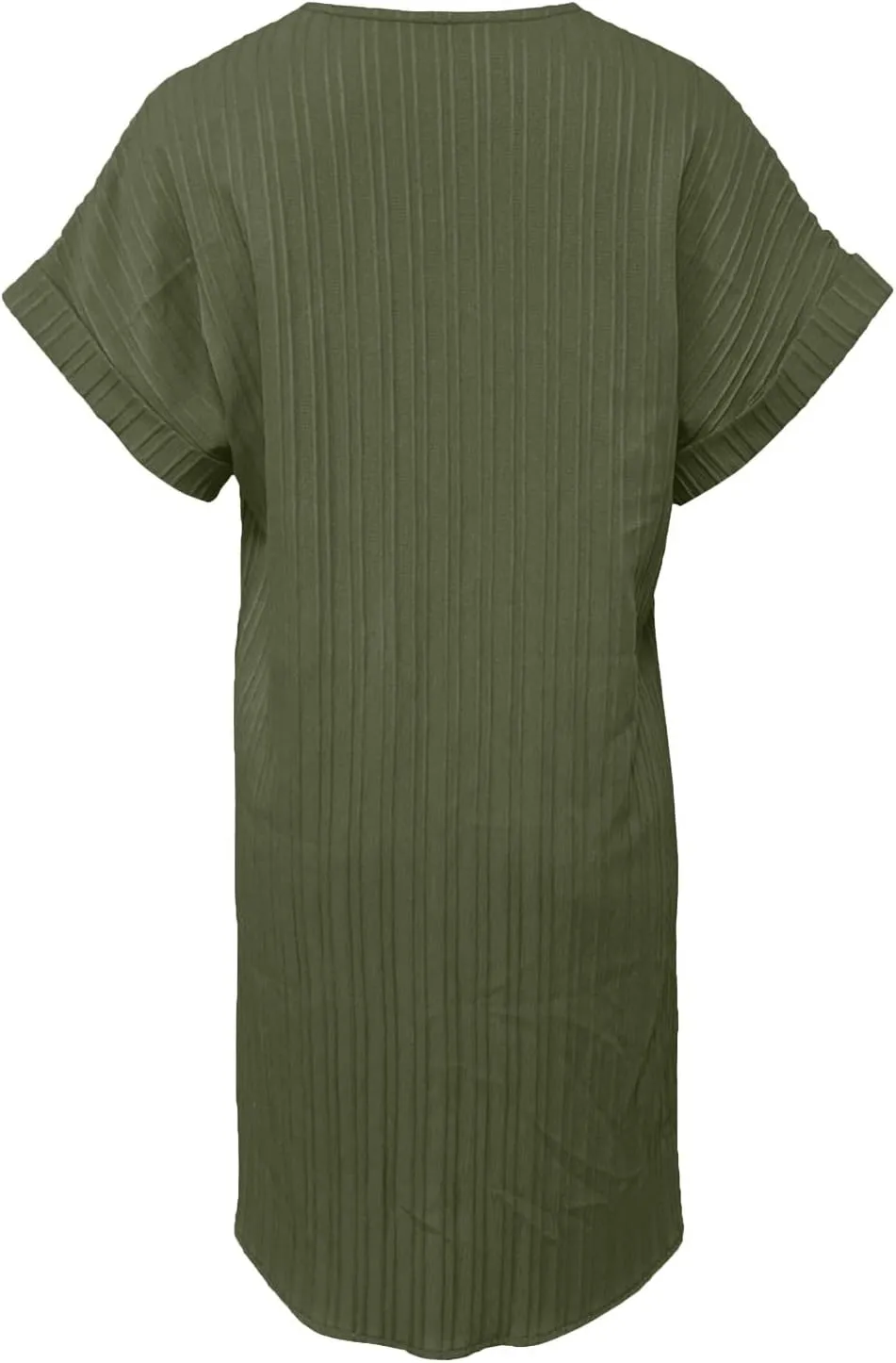 Women's Casual T Shirt Dress Summer V Neck Button Short Sleeve Dresses 2025 Mini Sundresses Linen Dress Women