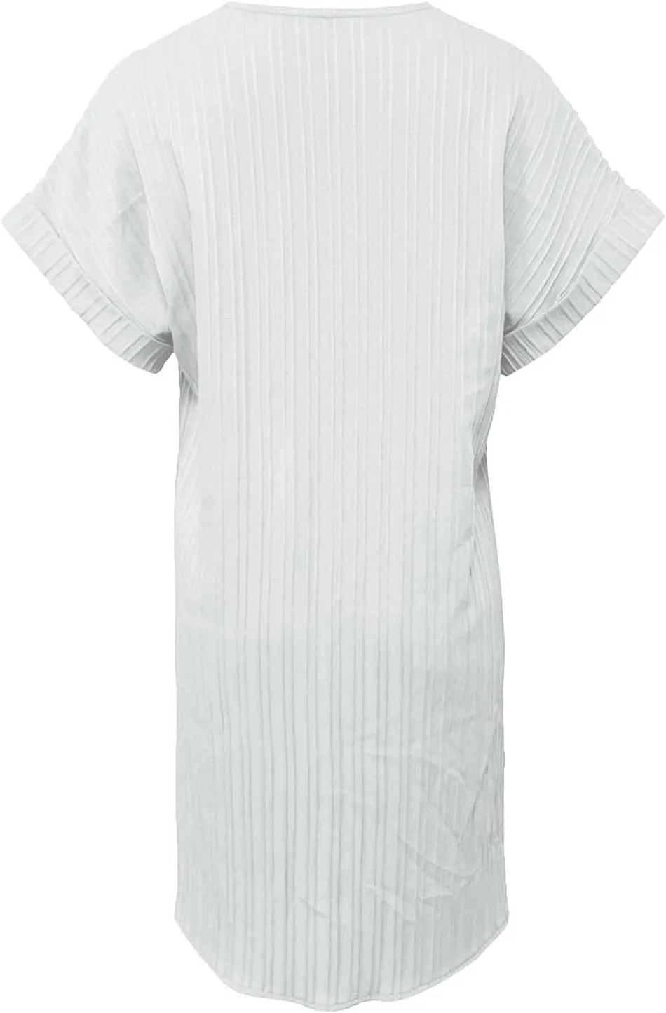Women's Casual T Shirt Dress Summer V Neck Button Short Sleeve Dresses 2025 Mini Sundresses Linen Dress Women