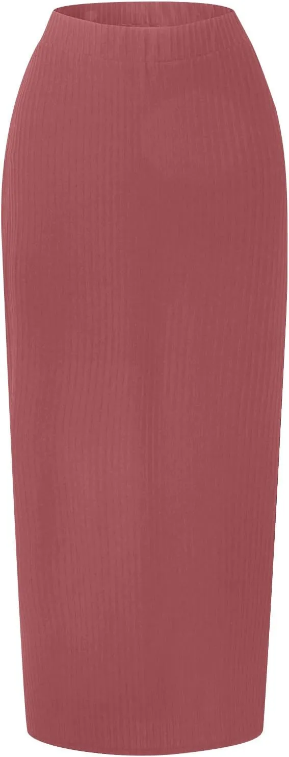 Womens Skirts Midi Length,Fashion Button Slit A-line Hip-Covering Mid-Waist Skirt Slim Elegant Flowing Skirts 2024