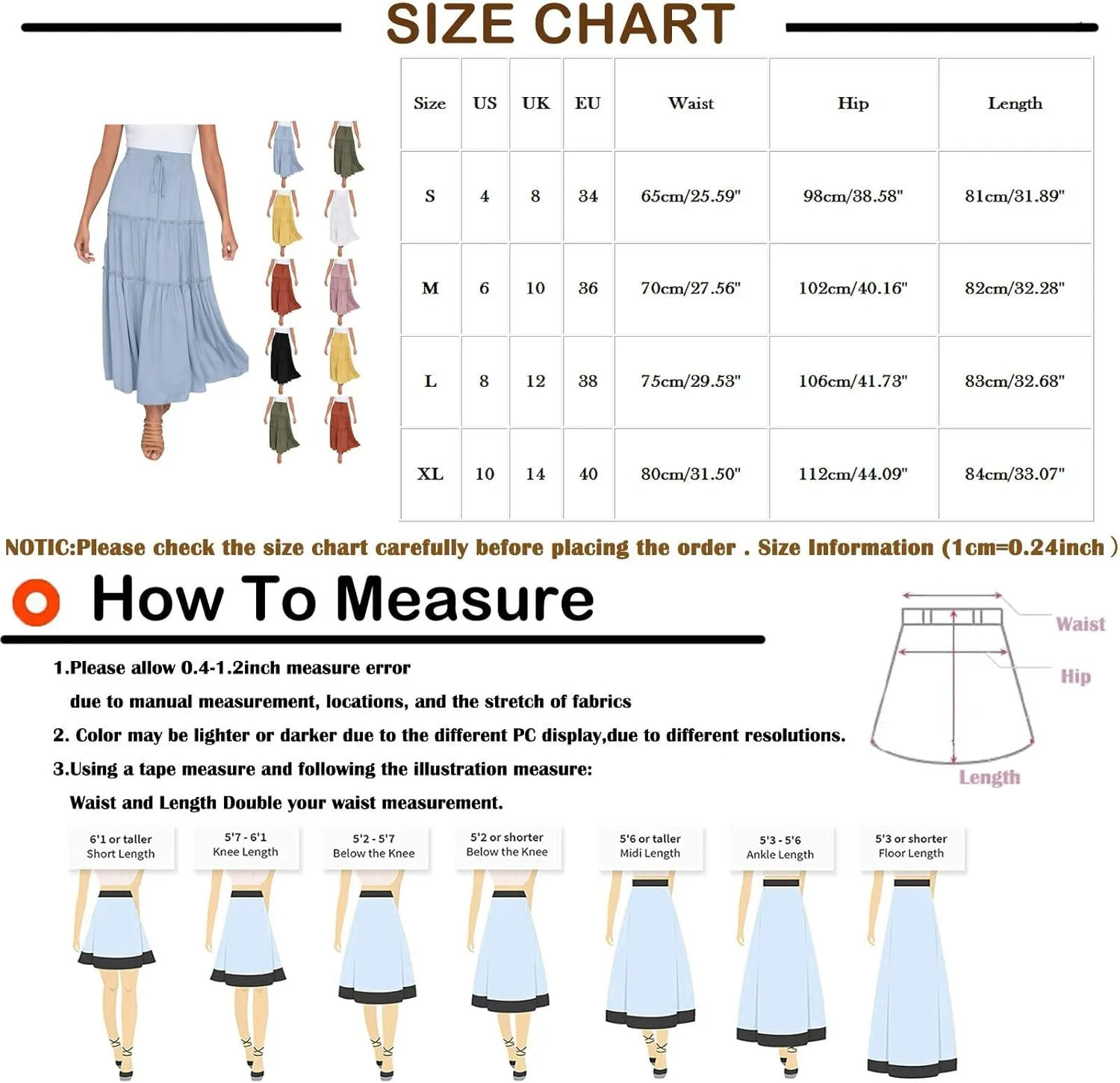 Womens Skirts Midi Length,Fashion Button Slit A-line Hip-Covering Mid-Waist Skirt Slim Elegant Flowing Skirts 2024