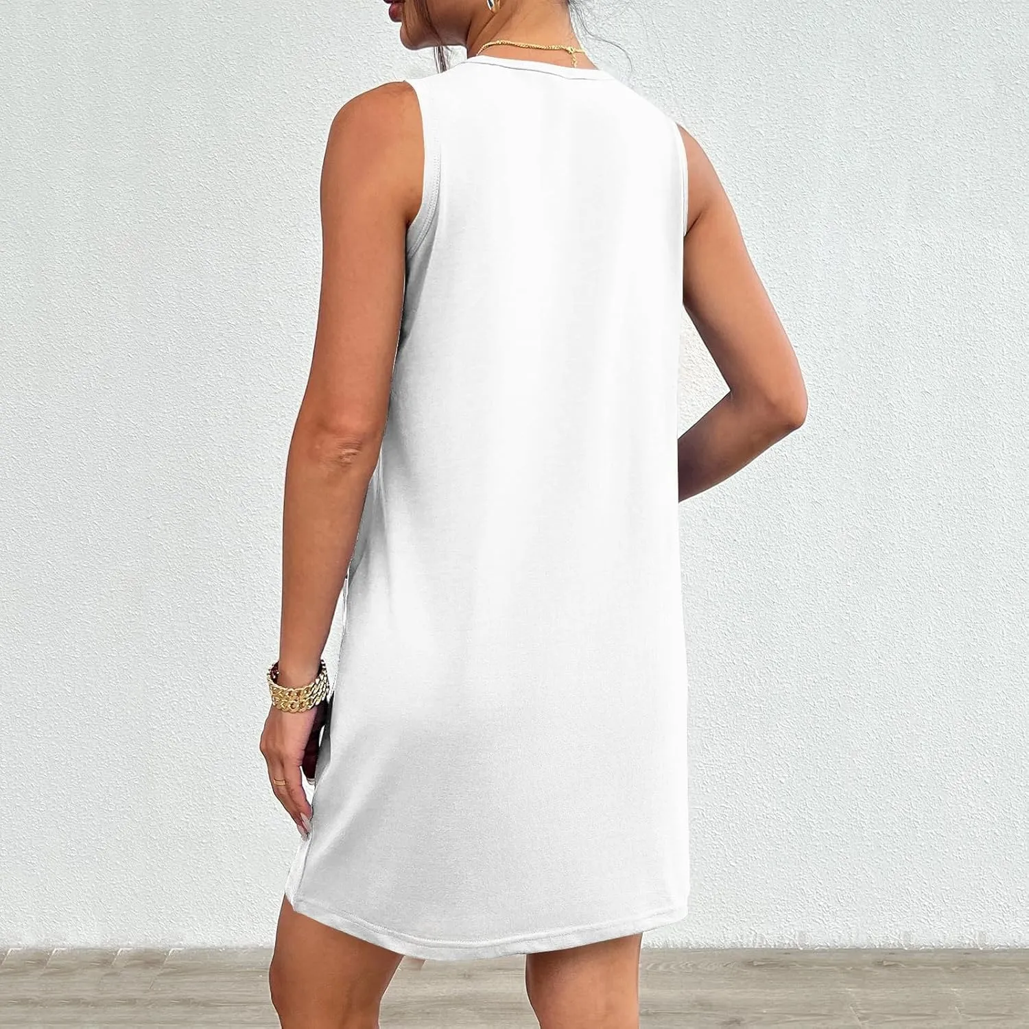 Women's Summer Dresses Casual Deep V Neck Sleeveless Floral Maxi Sundresses for Beach Vacation Sexy Flowy Wrap Dress