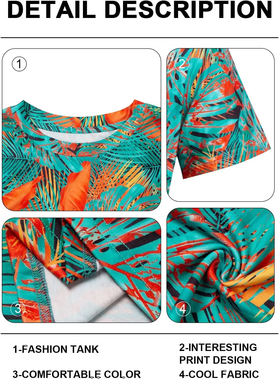Women's Summer Short Sleeve Dresses Beach Casual Hawaiian Dresses Flower Graphic Tropical Vacation Sundress Tops