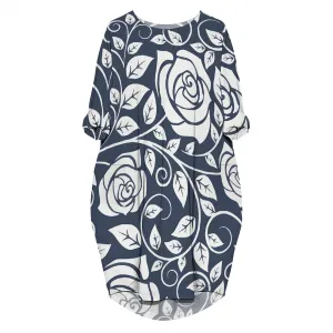 Women's T-Shirt Dresses Oversize Short Sleeve and Long Sleeve Midi Dresses with Pocket