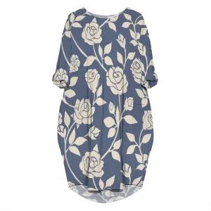Women's T-Shirt Dresses Oversize Short Sleeve and Long Sleeve Midi Dresses with Pocket