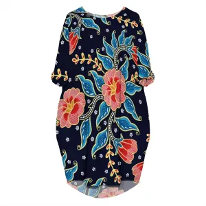 Women's T-Shirt Dresses Oversize Short Sleeve and Long Sleeve Midi Dresses with Pocket