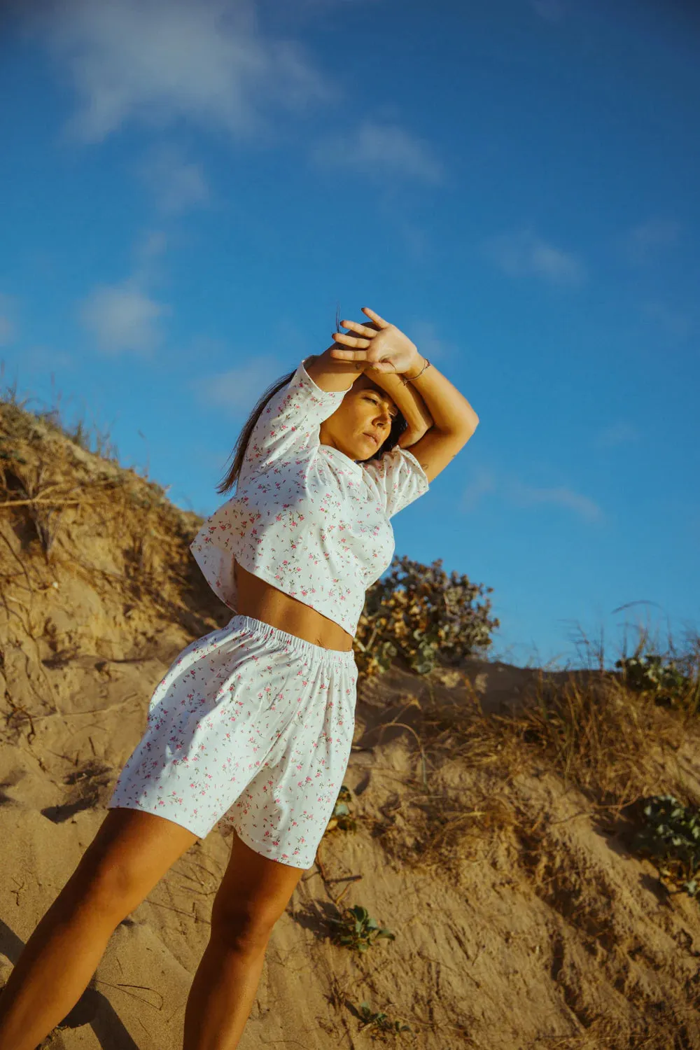 Women's Tee and Short Set, Vintage Rose