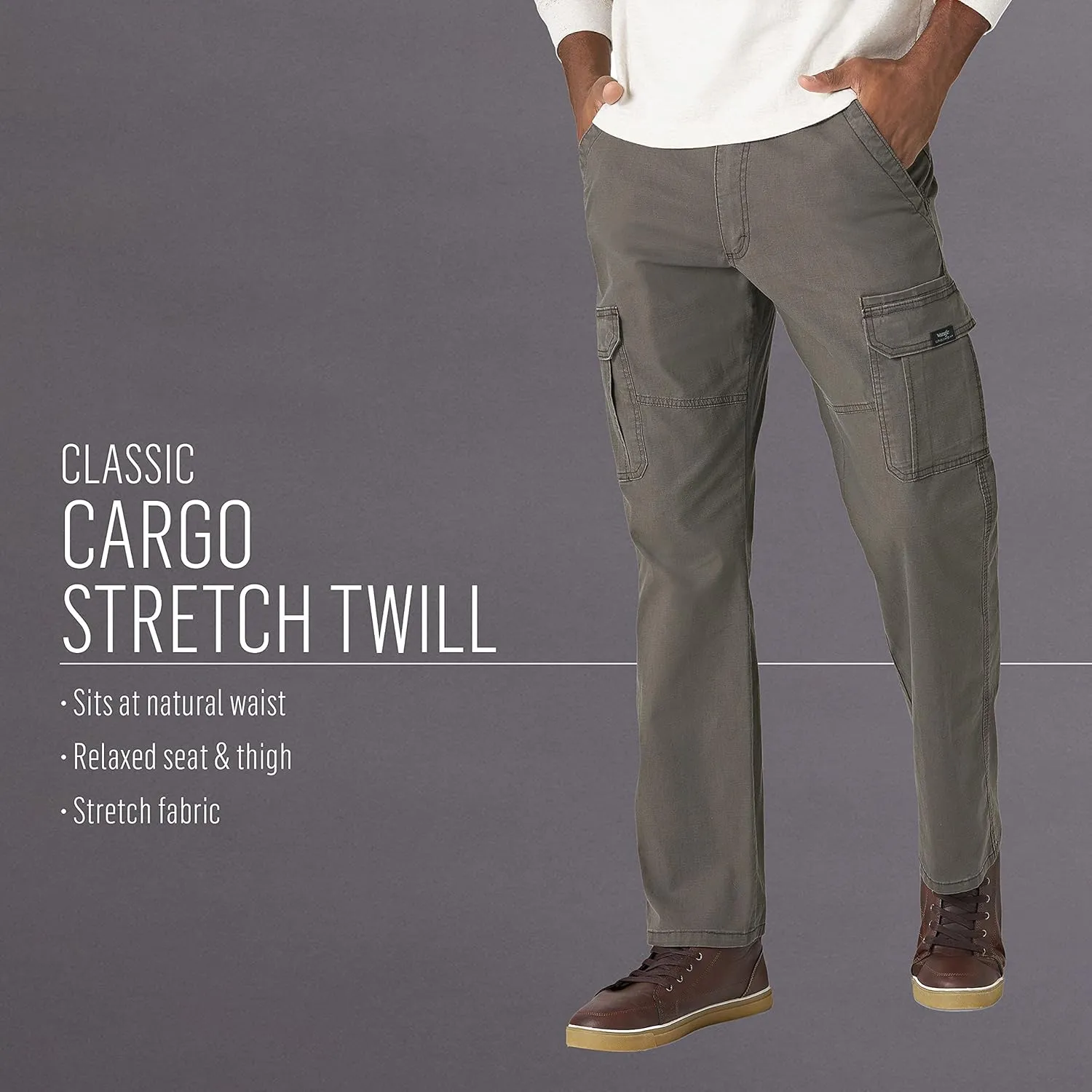 Wrangler Men's Relaxed Fit Stretch Cargo Pant
