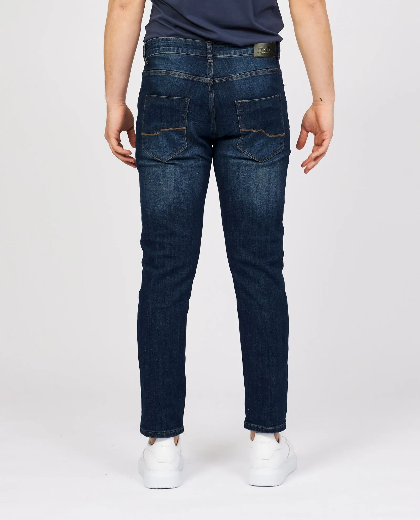Yes Zee Sleek Blue Cotton Stretch Jeans