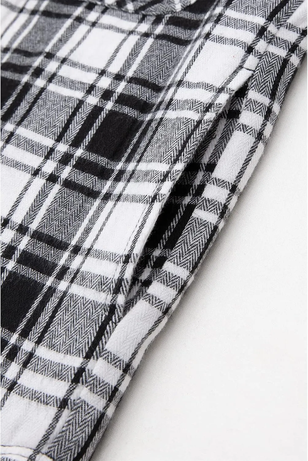 ZENTHACE Boys Sherpa Lined Full Zip Flannel Plaid Shirt Jacket,Cozy Hooded Flannel Shirt with Hand Pockets
