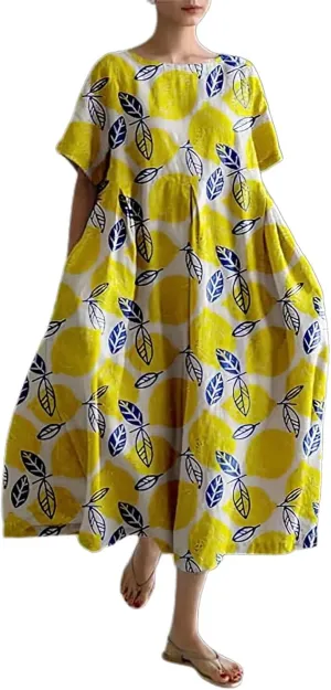 ZYXTIM Maxi Dresses for Women 2024 Trendy Casual Summer Dresses Elegant Floral Printed Solid Loungwear Dress Vacation Outfits